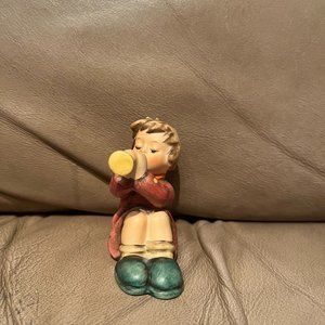 Vintage Hummel Goebel Figurine #391 Girl Playing Horn - West Germany - Signed